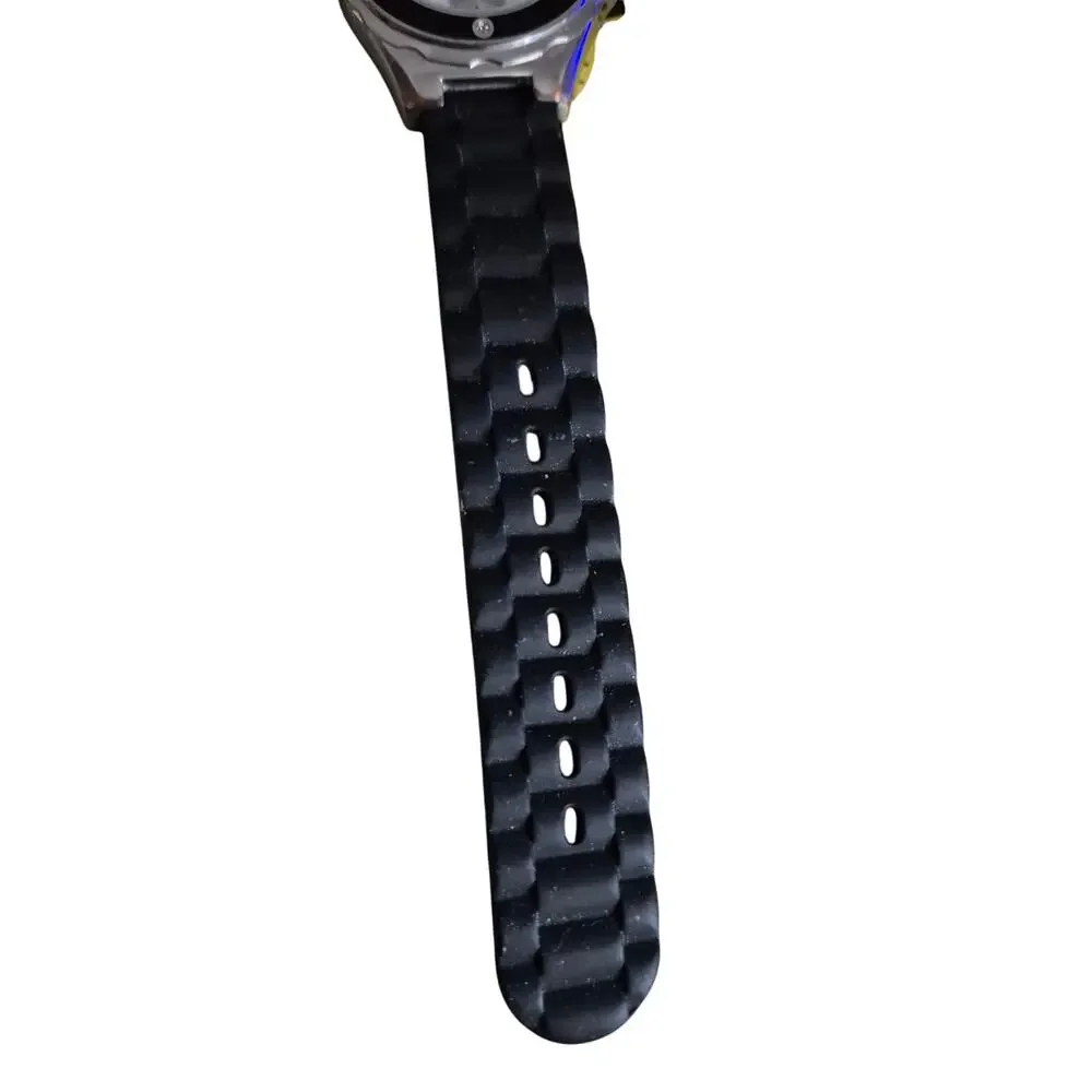 Quartz Wrist Watch Mens OS Black Silver White Sporty‎ Casual Analog Timepiece